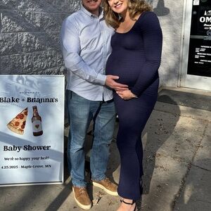 Navy Blue Maternity Dress